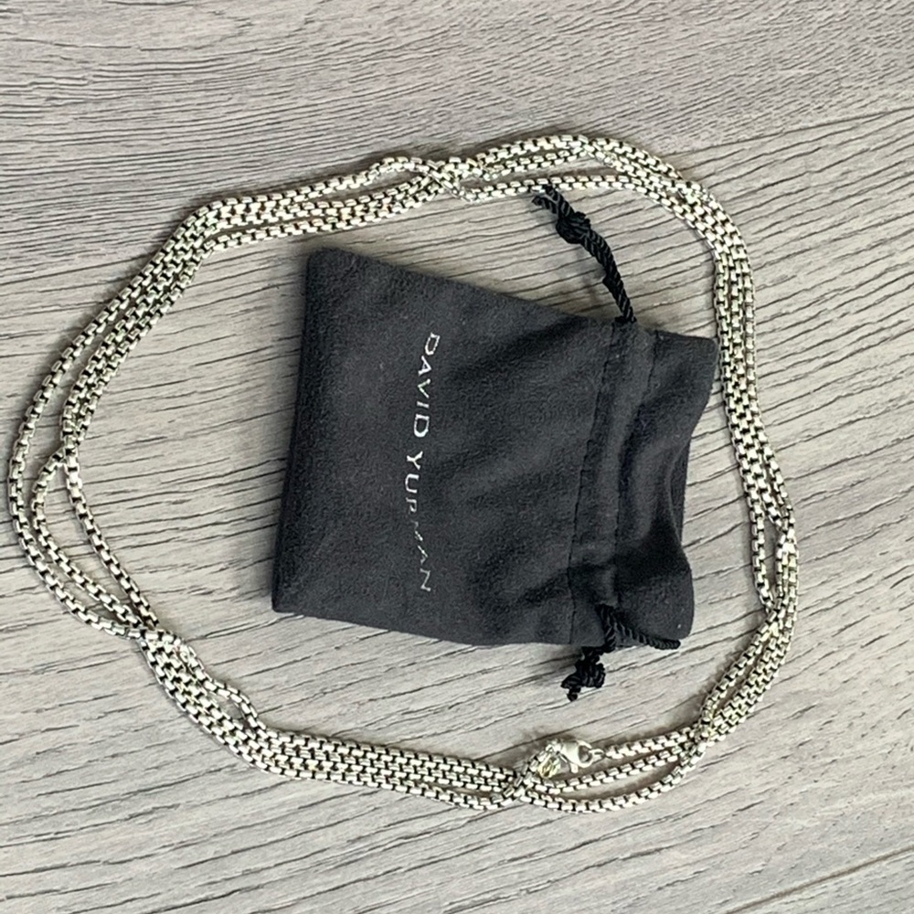 David Yurman box chain Sterling silver